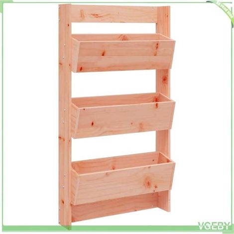 Jardinière murale 3 niveaux - FAFEICY - 825119 - Bois de douglas massif - 60 x 18,5 x 110 cm - Charge 13 kg/bac (1/5)
