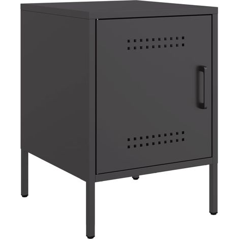 Maison Exclusive - Nachttisch Schwarz 36x39x50,5 cm Stahl