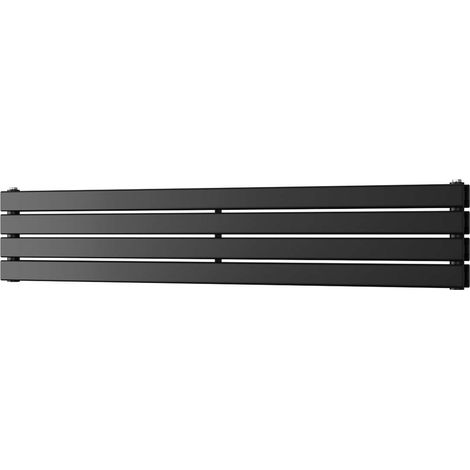 Typhoon Axis - Black Horizontal Radiator H272mm x W1400mm Double Panel