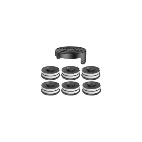 Bobine de fil de rechange 3405685 pour coupe-bordure Einhell GC-ET 4530 (6 bobines de fil + 1 couvercle de débroussailleuse) (1/5)