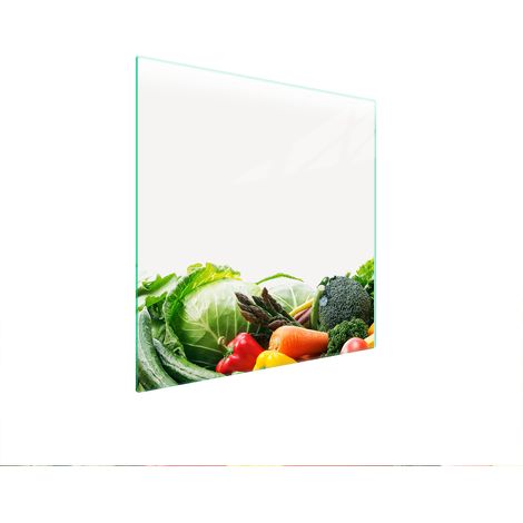 PIASTRA PROTETTIVA IN VETRO PER FORNELLO 50x52 VERDURE (1/5)