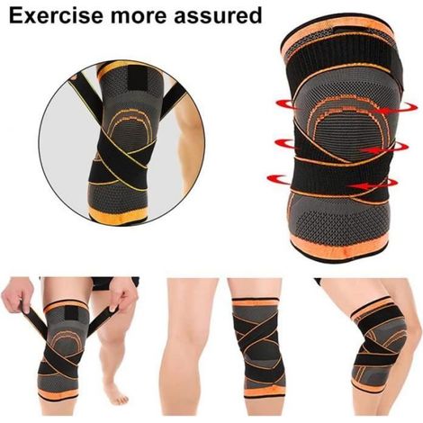 Genouillères - Compression 4 Directions - Pour Sport Multidisciplinaire - Unisexe - 2 Pièces (1/4)