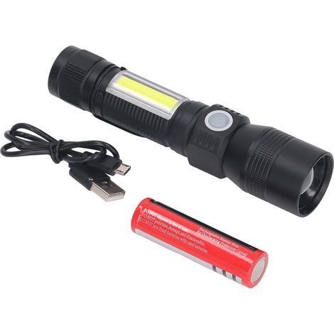 Wiederaufladbare LED-Taschenlampe, ultrahelle COB-Taschenlampe mit Magnetfuß, leistungsstarke Taschenbeleuchtung, praktisches, kompaktes und robustes Werkzeug. (1/5)