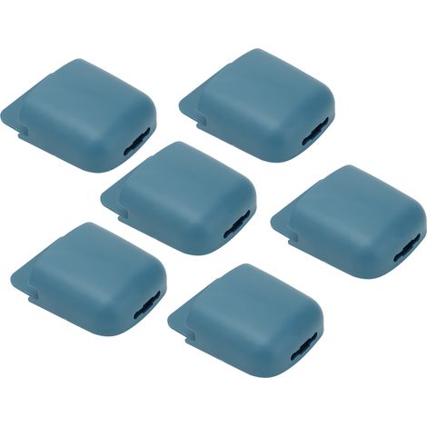 Lot de 6 boîtes de rangement murales pour télécommandes, téléphones, chevet, étagères suspendues bleu gris. (1/5)