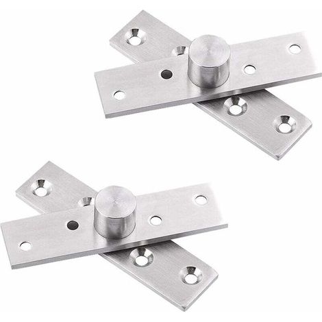 Charniere Pivotante - Acier Inoxydable - 360 Degres - Pour Porte Battante Placard Cuisine - 75 X 17 Mm - Lot De 2 (1/5)