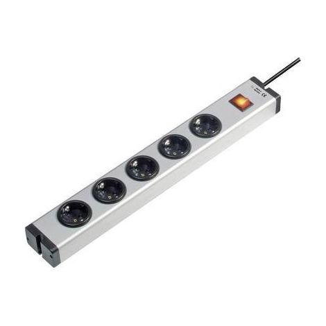 Ehmann 0601x00052031 Multipresa con interruttore 5 scomparti Alluminio Schuko 1 pz. (1/2)