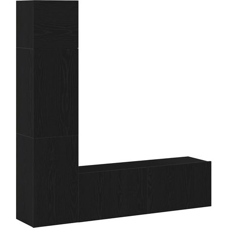 Ensemble meuble TV 4 pcs,Banc TV,Armoire TV Chêne noir 130.5 x 30 x 140 cm CFW134869 (1/5)