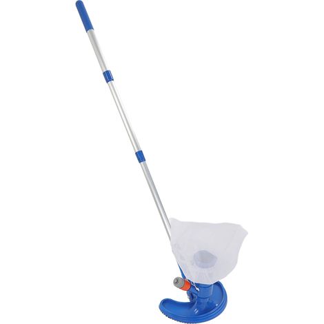 Aspirateur de piscine avec brosse, tige télescopique portable, nettoyeur de jet d'aspiration en plastique pour spas et fontaines, conforme aux normes européennes. (1/5)