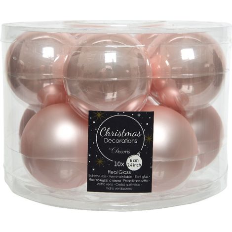 Bolas de Navidad de cristal Diam 6 cm Juego de 10
