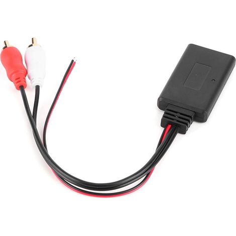 Kabelloser Bluetooth-Adapter für Autos mit AUX-zu-2-RCA-Anschluss.
