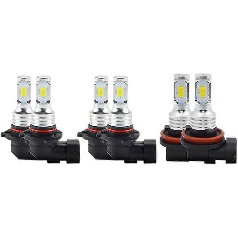 Lot de 6 ampoules LED combinées pour phares antibrouillard Toyota Corolla RAV4 H11 9006 9005 HID (1/5)