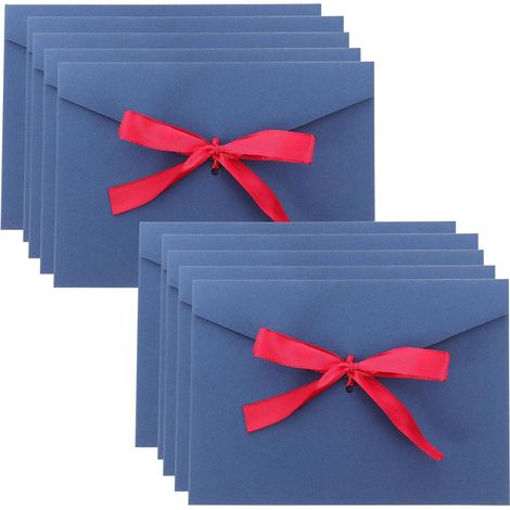 10 pièces Enveloppes Nacrées Papeterie Couleur Bleue Petites Pochettes (1/5)