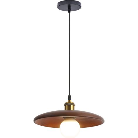 Suspension 28 cm, lustre vintage avec ampoule, plafonnier, lampe de chevet, éclairage d'îlot pour cuisine, salle à manger, chambre (lumière blanche) (1/5)