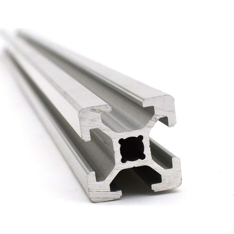 Profilé Aluminium Anodisé 20 x 20 mm, Rainure 6 mm, Découpe 1000 mm (1/5)