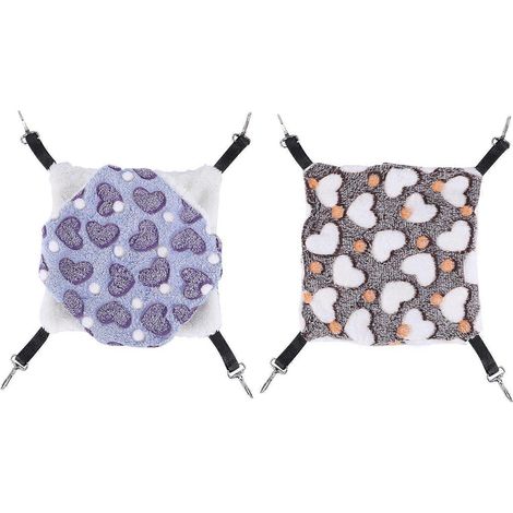 Lot de 2 hamacs suspendus pour cobayes, hamsters et furets. (1/4)