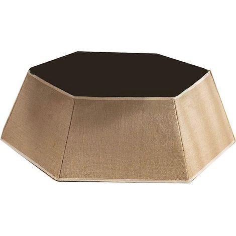 Jupe en tissu à col hexagonal pour sapin de Noël, idéale pour embellir les décorations de fêtes (1/4)