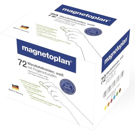 Magnetoplan Kreide weiß, abgerundet VE 72