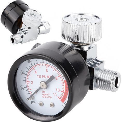Régulateur d'air du pulvérisateur, manomètre, filtre, commande pneumatique, filetage BSP, 0-125 PSI (1/5)