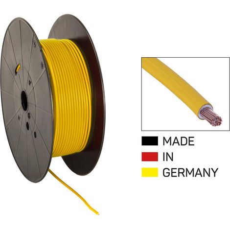 Cable dalimentation FLY 4.0 mm2 jaune. rouleau de 100 m