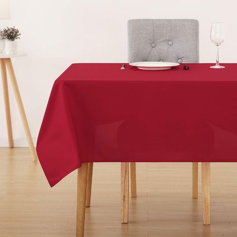 Nappe Doux Imperméable Anti tâche pour Salle à Manger 120x120 cmRouge