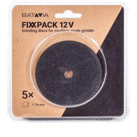 Meule pour meuleuse d'angle Fixxpack® 12V / 76mm 5 pièces (1/4)