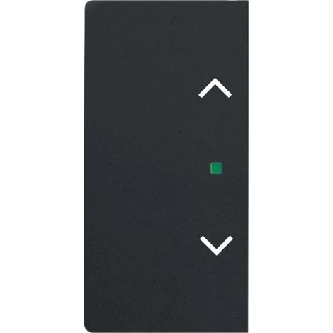 Bascule double avec symbole ’’store’’ gauche/droite noir mat