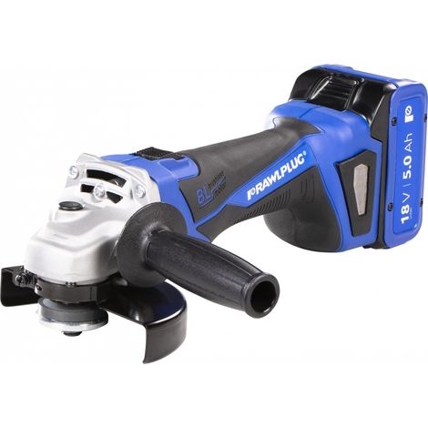 Meuleuse d'angle RawlPlug R-PAG18-XL2 18 V 2x5 0 Ah accu.