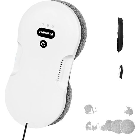 Robot de nettoyage de fenêtres, moteur sans balais, pulvérisation intelligente double, BLANC, 100V-240V Type C-a de prise EU (1/2)