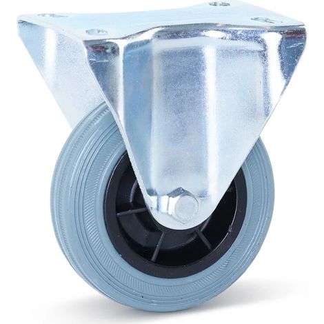 Roulette pivotante - MESO - Caoutchouc gris - 100mm - Sans trace - 75kg