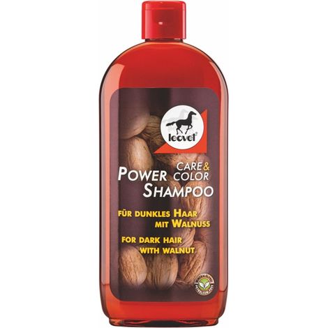 Power shampoo Leovet con decotto di noce e bio zolfo per cavalli dal manto scuro 500 ml
