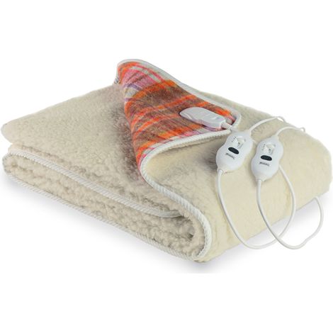 Coperta Termica Elettrica Matrimoniale in Lana 100% Scaldaletto Scozzese (1/5)