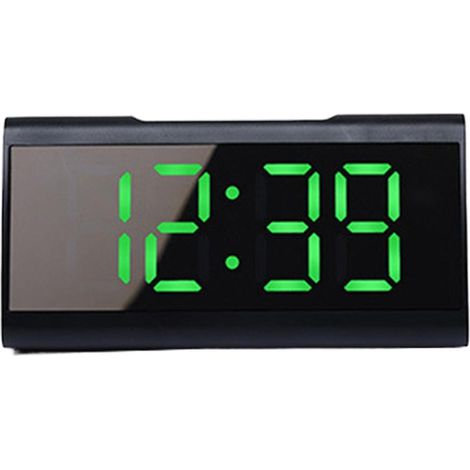 Réveil numérique silencieux avec affichage facile à lire, idéal pour la chambre, avec éclairage vert. (1/5)