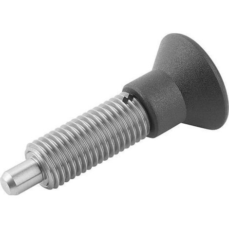 KIPP Arretierbolzen M10x1 Form G Edelstahl gehärtet Thermoplastgriff (1/3)