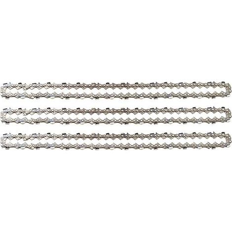 3pcs Chaînes de tronçonneuses à gouges carrées .325" 1,3 mm 64 maillons longueur de guide-chaîne 38 cm compatible avec DOLMAR HUSQVARNA
