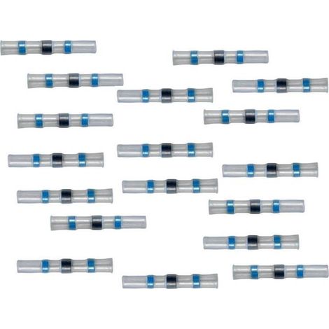 Cosses electriques isolees prolongateurs thermoretractables bleus