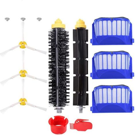 Kit de accesorios de 10 piezas para Roomba Serie 600: Filtro, cepillo, cepillo lateral, herramienta de limpieza (1/5)
