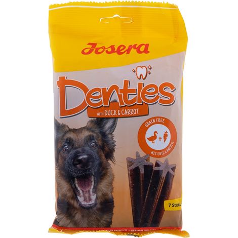 Josera Denties con Pato y Zanahoria - Cuidado Dental de Perros con Pato y Zanahoria - 7 Sticks (180 g) (1/3)