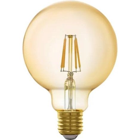 Ampoule connectée led ambré Globe 95mm E27 500Lm = 45W variation de blancs, EGLO