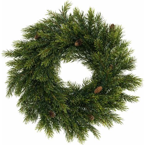 Weihnachtskranz aus Kieferzweigen, Ø 35 cm (1/2)