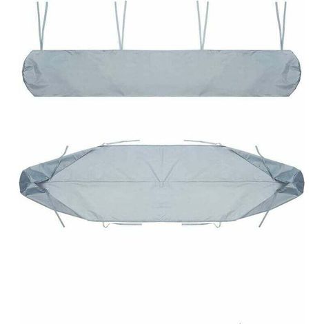 Housse de protection pour auvent, 2 m gris housse de rangement pour auvent rétractable manuel étanche et anti-poussière pour auvent de terrasse (1/3)