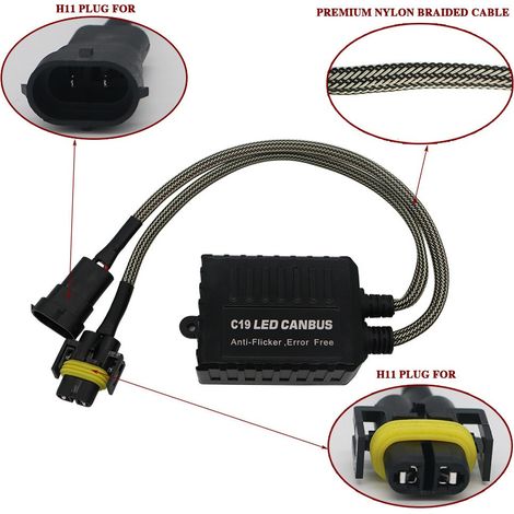 TRADE SHOP - Coppia Resistenze Cambus H11 Fari Decoder Led Errore Centralina Antisfarfallio - (1/4)