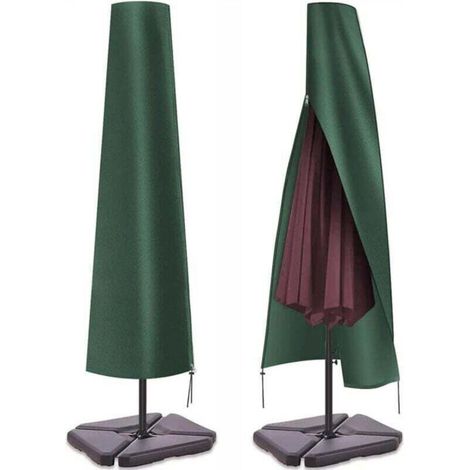 Protective cover for parasols up to 3m wide, waterproof parasol cover, weatherproof, UV-resistant, windproof and snowproof (1/5)