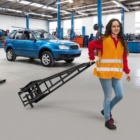 Rampas de elevación hidráulicas para coche 2 piezas, 5T, 23-36 cm, negras OKMYHOME (1/5)