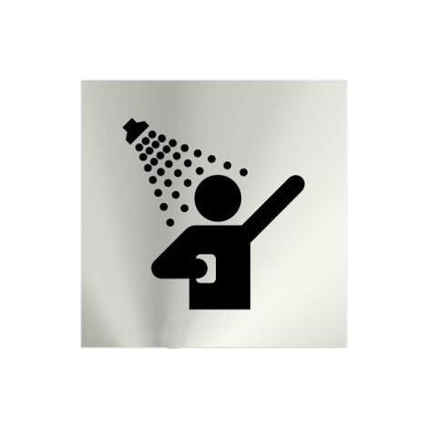 Señal informativa Duchas de acero inoxidable Adhesivo de 0'8mm 120 x 120 mm SEKURECO (1/2)