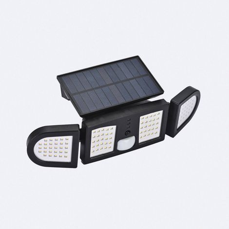 Proiettore LED Solare 5W IP con Sensore di Movimento PIR e Crepuscolare Nero Bianco Freddo Sì 6000K - 6500K (1/3)