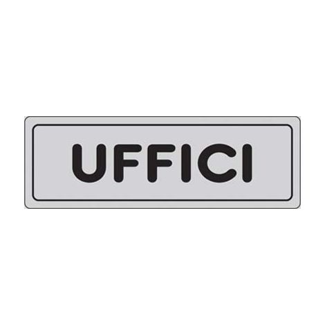 TARGA SEGNALETICA ADESIVA UFFICI - VINILE CM 15X5- 10 pezzi