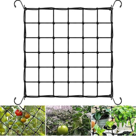 Filet de Tente de Culture,60 X 60 cm Filets de Treillis de Tente de Culture Filet de Soutien Treillis élastique en Maille avec 4 Crochets pour Plantes,légumes,Fruits,Fleurs (1/5)