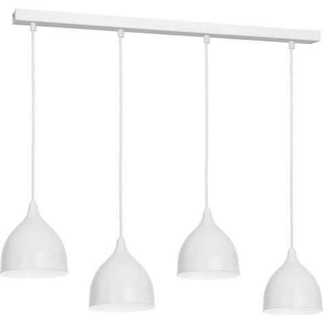 Suspension grise barre Noak Classic 4xE27 102cm Luminex