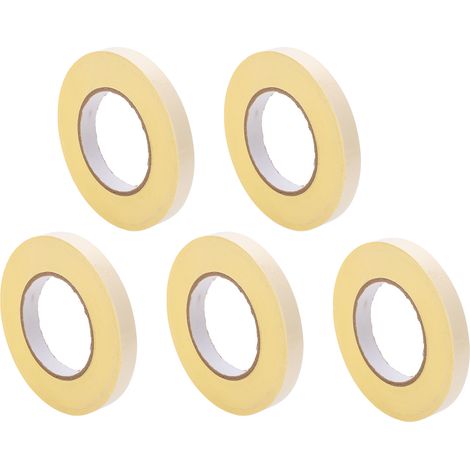 Lot de 5 rubans adhésifs en acétate blanc pour câblage d'écrans électroniques, épaisseur de la couche adhésive : 0,22 mm, ignifugés.