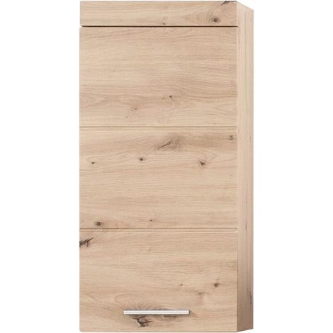 Meuble haut chêne clair 1 porte Kelia 37 cm (1/5)